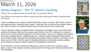 Shirley Dawson - Guest Speaker for March 11, 2026